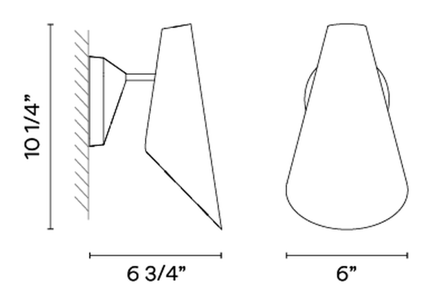 I.Cono Lighting Collection by Vibia, size drawing: Model 0721