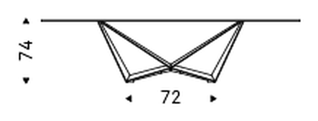 Skorpio Dining Table by Cattelan Italia, size drawing 7