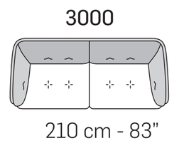 Charme Sofa by Nicoline, size drawing 5