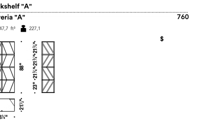 Secret Cubic Shelves by Moroso, size drawing 1