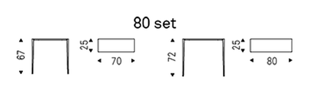 Etoile Console Table by Cattelan Italia, size drawing 1