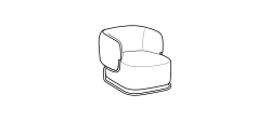 Marabù Armchair by Ditre Italia, size drawing: Armchair