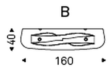Butterfly Console Table by Cattelan Italia, size drawing 3