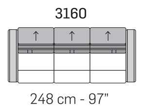 Wagner Sofa by Nicoline, size drawing 2