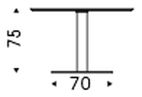 Elvis Keramik Dining Table by Cattelan Italia, size drawing 1