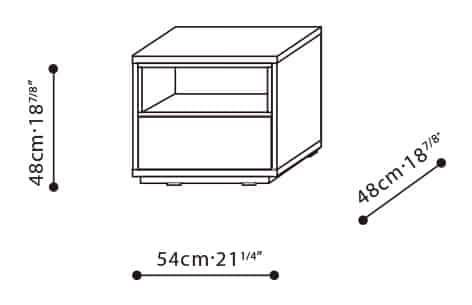 Pixel Media Cabinet by Camerich, size drawing: C0400219