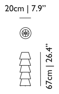 Set Up Shades Floor Lamp by Moooi, size drawing: 5