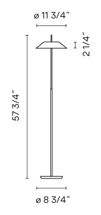 Mayfair Lighting Collection by Vibia, size drawing: Model 5515
