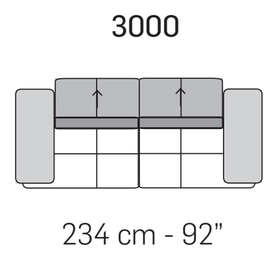 Bolton Sofa by Nicoline, size drawing 2