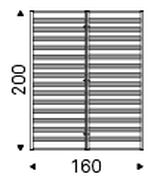 Ayrton Bed by Cattelan Italia, size drawing 3