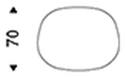 Sierra Ottoman by Cattelan Italia, size drawing 2