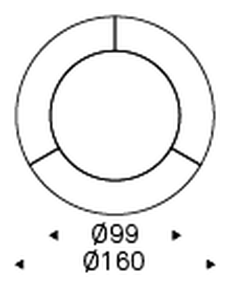 Soho Ker-Wood Dining Table by Cattelan Italia, size drawing 2