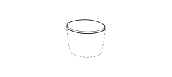Deck Coffee Table by Ditre Italia, size drawing: Wooden top for small round coffee table