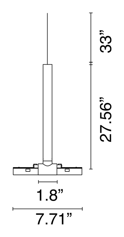 Infra-Structure Lighting System by Flos, size drawing: Electrical