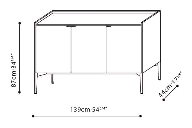 Matrix Cabinet (High Base) by Camerich, size drawing: C04H0807 + B40H0807 + B41H0807