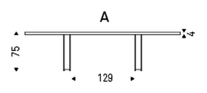 Sigma Dining Table by Cattelan Italia, size drawing 5