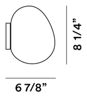 Gregg Outdoor Wall/Ceiling Lamp by Foscarini, size drawing