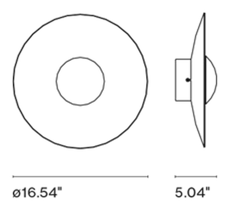 LED-Ginger Wall Lamp 20C–60C by Marset, size drawing: LED-Ginger 42