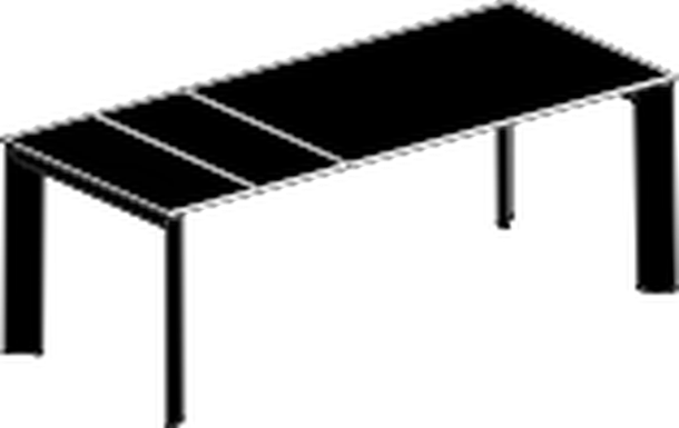Core Dining Table by Bontempi, size drawing: 55.17