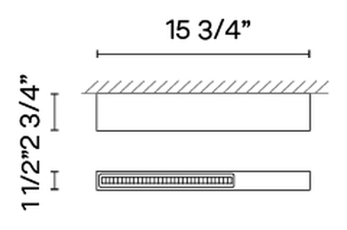 Offset Lighting Collection by Vibia, size drawing: Model 1728