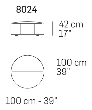 Dot Ottoman by Nicoline, size drawing 3