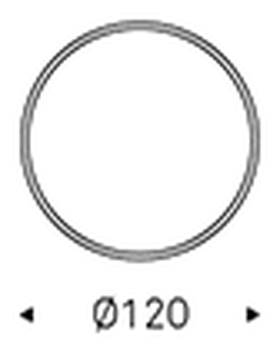 Hawaii Round Wall Mirror by Cattelan Italia, size drawing 2