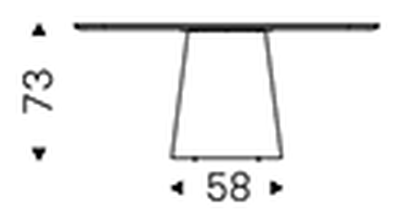 Rado Keramik Console Table by Cattelan Italia, size drawing 1