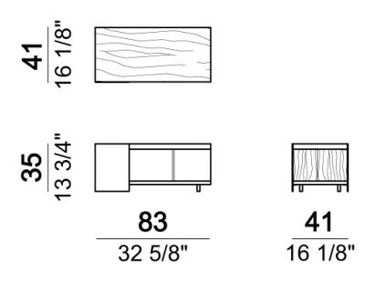 Noth Coffee Table by Arketipo, size drawing 6