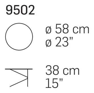 Fly Coffee Table by Nicoline, size drawing