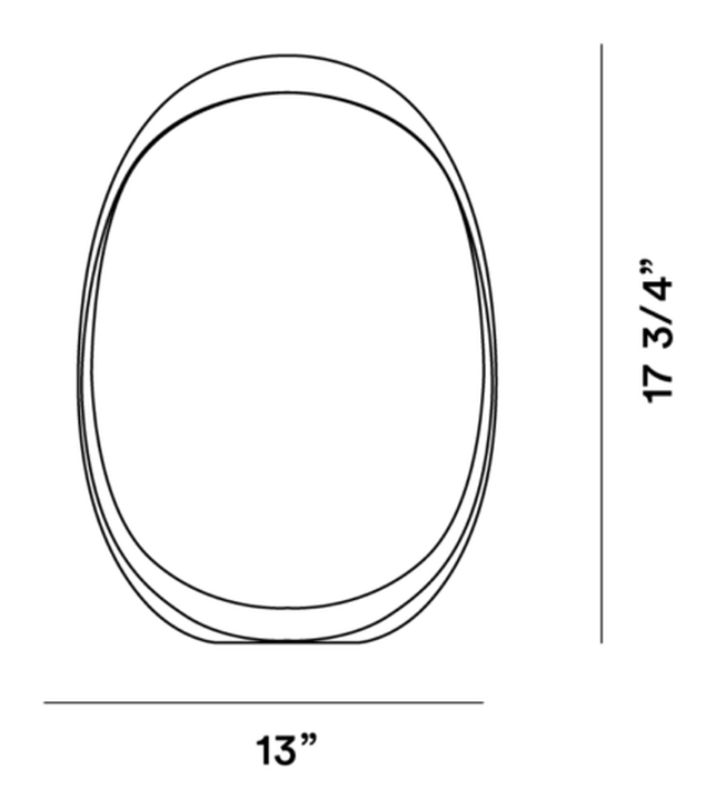 Anisha Table Lamp by Foscarini, size drawing: Anisha Grande