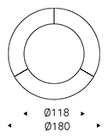 Senator Ker-Wood Round Dining Table by Cattelan Italia, size drawing 2