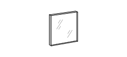 Boxy Mirror by Ditre Italia, size drawing: Boxy mirror 100x100