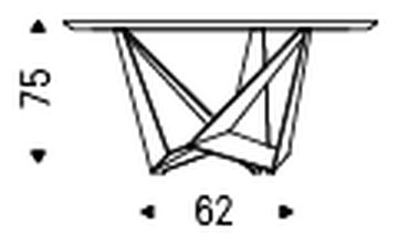 Skorpio Keramik Round Dining Table by Cattelan Italia, size drawing 3