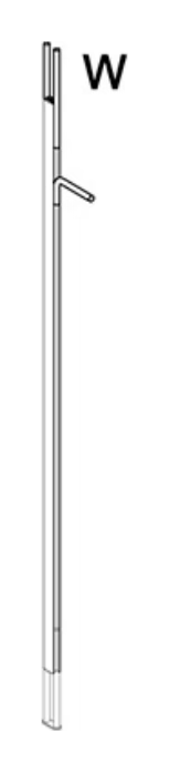 Roxanne Bookcase by Arketipo, size drawing: Wall upright W