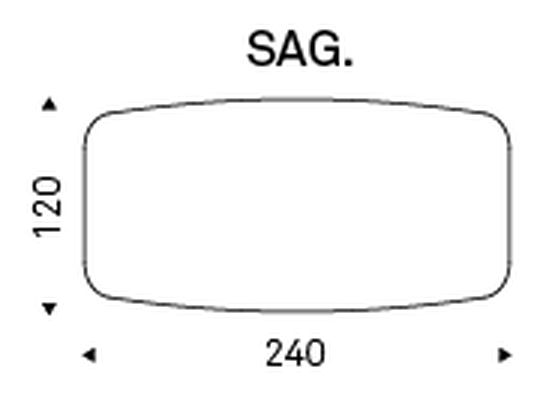 Scott Keramik Dining Table by Cattelan Italia, size drawing 4