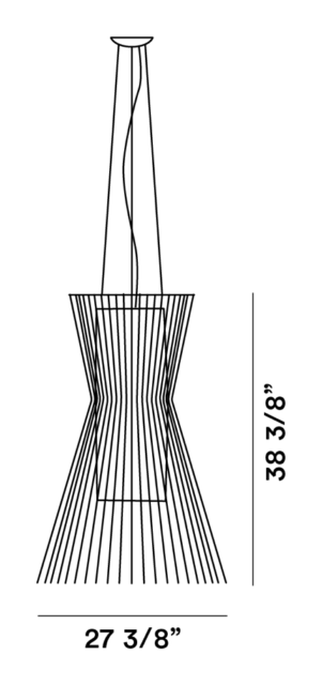 Allegro Vivace Pendant Lamp by Foscarini, size drawing