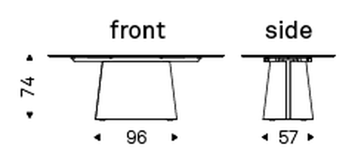 Napoleon Keramik Dining Table by Cattelan Italia, size drawing 1