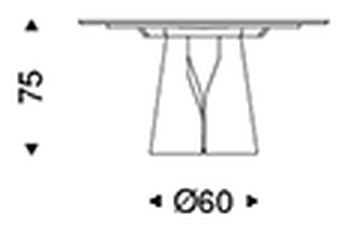 Giano Marble Dining Table by Cattelan Italia, size drawing 1