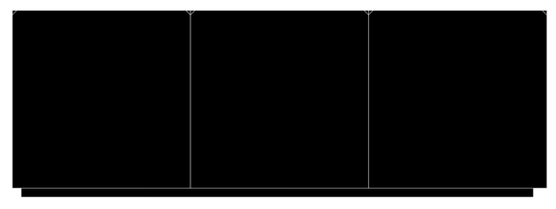 Pica Storage Unit by Bontempi, size drawing: 15.61EL · Veneer wood