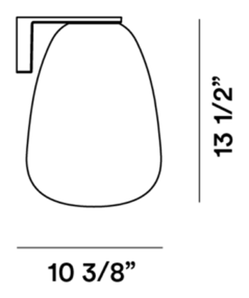 Rituals 1 Wall Lamp by Foscarini, size drawing