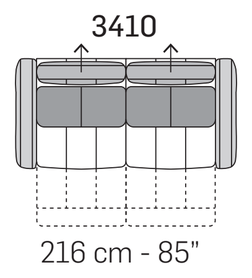 Antares Living Sofa by Nicoline, size drawing 7