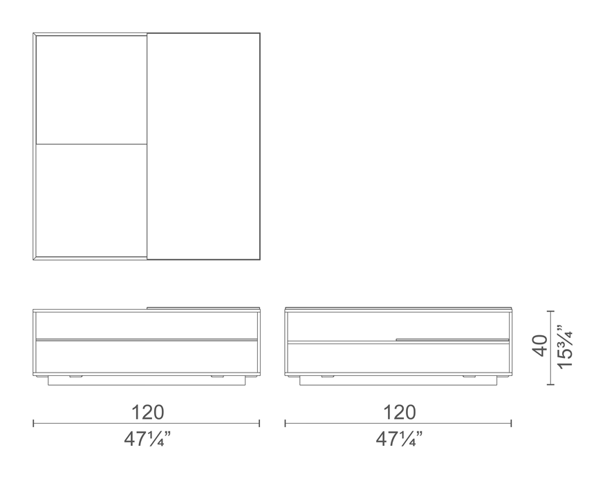 Floe Side Table by Cappellini, size drawing: FLO1
