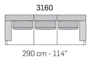 Bovisa Sofa by Nicoline, size drawing 3