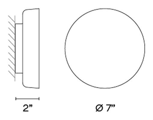 Dots Wall Lamp by Vibia, size drawing: Model 4675