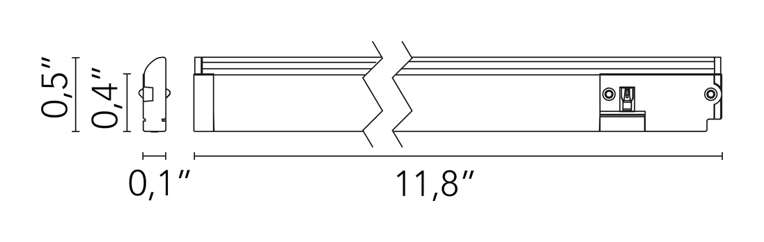 Light Stripe Wall-Washer Module by Flos, size drawing 2