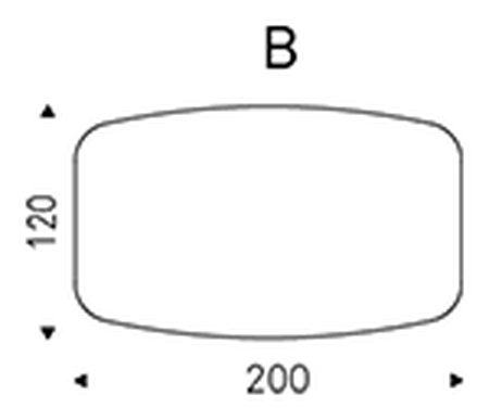 Tyron Wood Dining Table by Cattelan Italia, size drawing 2