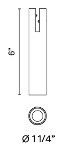 Bind Track Lighting System by Vibia, size drawing: Models 6500, 6504