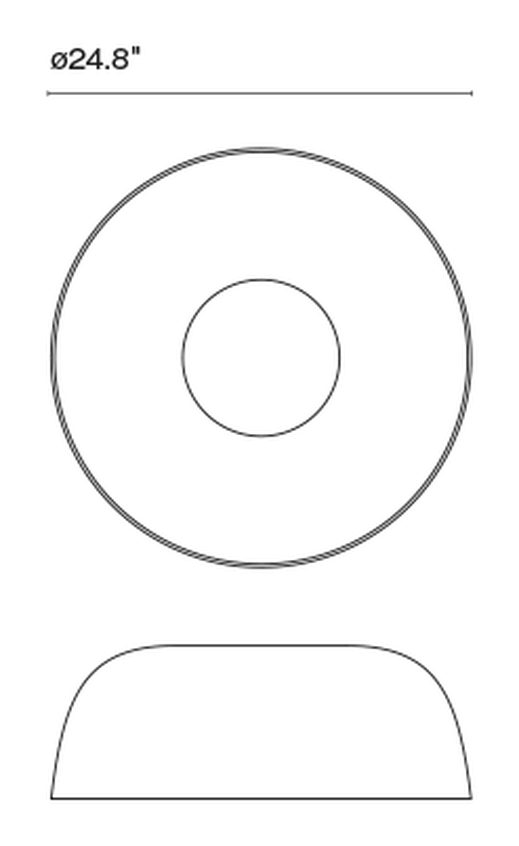 Djembé Ceiling Lamp by Marset, size drawing: Djembé 65.23
