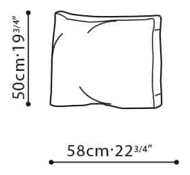 Crescent Chair by Camerich, size drawing: C0802104