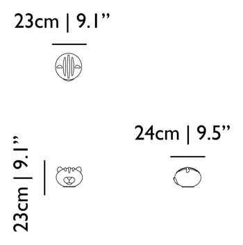 Pet Light Table Lamp by Moooi, size drawing: Grwoww (Tiger)